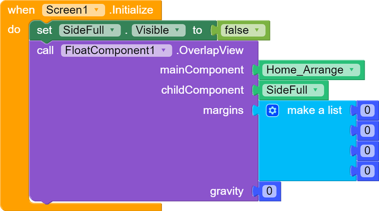 How to Make Side Menu With Float Component - Guides - Android Builder ...