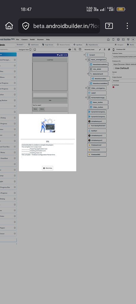 Firebase compilation error - Discussion - Android Builder Community