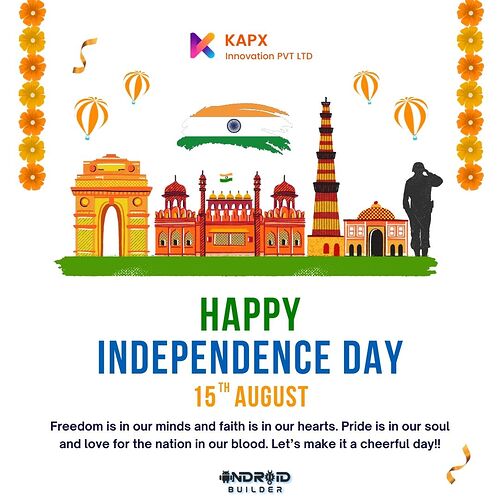 Colorful Happy Independence Day  Greeting Animated Social Media