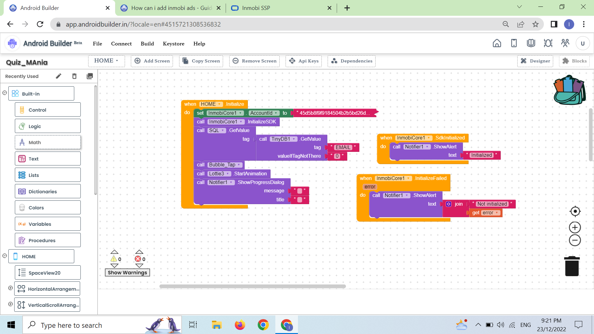 How to Add Inmobi Adnetwork - Discussion - Android Builder Community